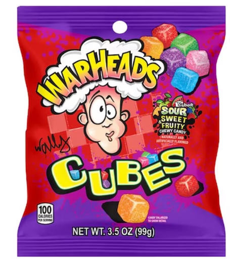 Warheads Sour Chewy Cubes – 3.5 oz