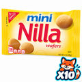 Mini NILLA Wafers 1 oz bag; listing includes ten 1 oz bags; Open Snax mascot shows included quantity